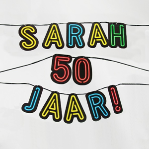 Neon slinger - Sarah 50 jaar! Neon slinger - Sarah 50 jaar!